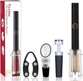 Air Pressure Pump Bottle Opener With Foil Cutter,Aerator Pourer,Vacuum Stopper(4PCS),Simple Cork Remover,Efficient Corkscrew Bottle Opener,Great For Wine Lovers,Perfect Wine Gift.